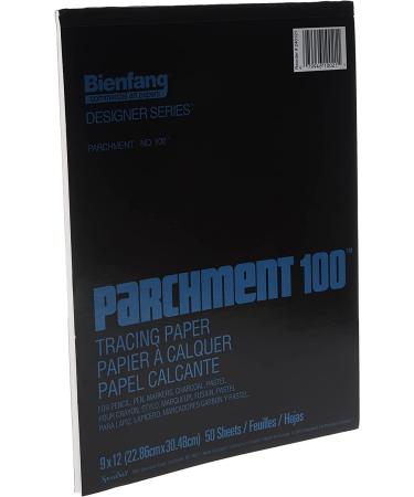 Bienfang Parchment Tracing Paper Pad  9 x 12  50 Sheets  24lb (40gsm) for Pencils  Pen  Marker  Charcoal  Pastel  Trace  Preliminary Drawing and Overlay - Buy Online on GoSupps.com