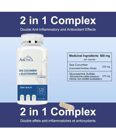 Arctica Food Sea cucumber & Glucosamine Complex Capsule Joint Health 600 mg 120 caps (1) - Buy Online on GoSupps.com