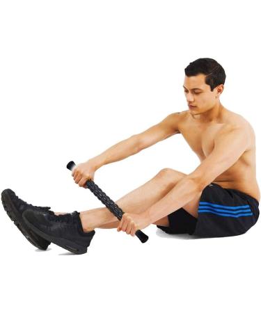 Vandove Portable Massage Roller Stick - Deep Tissue Massage Device with 2 Massage Balls for Trigger Point Relief - Ideal Fascia Roller for Beginners (Blue) - Buy Online on GoSupps.com