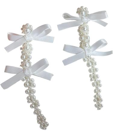 Feyley Earrings - Elegant Bow Pearl Charm Tassel Jewelry for Women & Girls | Perfect Gift in Black - Buy Online on GoSupps.com