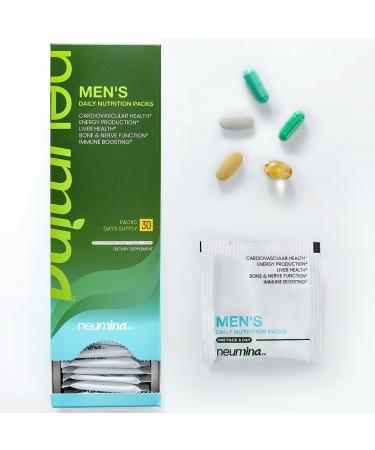 NEUMINA Multivitamin for Men, All-in-One Vitamin Packs for Liver Support, Energy Production, Bone Health, Stress Relief, Made in USA, 30 Servings