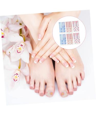 FRCOLOR 30 Sheets toenail Stickers Nail Art Patches u as postizas decoradas Nail Stickers Full Nail Wraps Plastic Fake Nails Summer Stickers Nail Gel Toenails Sticker Child Applique Oval Assorted Colorx5pcs 10X5.5X0.1CMx5pcs - Buy Online on GoSupps.com