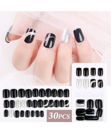 90 Pieces Removable Short False Nails Stick on Nails Short Nail Tips Short Square False Nails Fake Nails Full Cover Short Press On Nails Coffin Press On Nail Tips without Glue - Buy Online on GoSupps.com