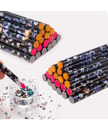 AMZLORD 4/12PCS Rhinestone Picker Pencil Set Self Adhesive Crystal Gem Pick Up Tools with Pencil Sharpener Dotting Wax Pen Nail Dotting Wax Pen for Crafts 4 Colours-12PCS - Buy Online on GoSupps.com