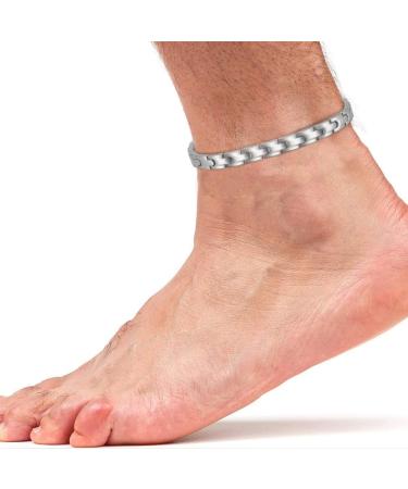 YINOX Magnetic Anklet | Pure Titanium | 23 Magnets | 24 cm | Perfect Gift for Men & Women - International Shipping - Buy Online on GoSupps.com