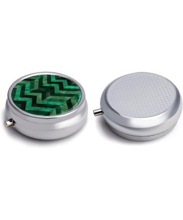 Portable 3 Compartment Emerald Green Pill Box - Travel Friendly Pill Organizer for Purse & Pocket - Buy Online on GoSupps.com
