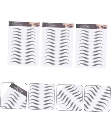 FOMIYES 9 Sheets Waterproof Eyebrow Stickers Make up Kit Eyebrow Transfers Stickers Fake Eyebrow Stickers 3d - Buy Online on GoSupps.com