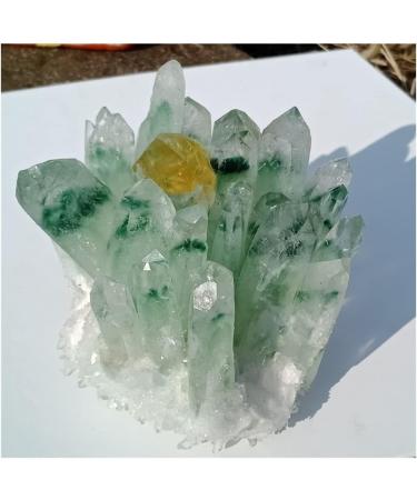 Natural Green Ghost Crystal Cluster Original Stone Reiki Orange Crystals Minerals Specimen Home Decor Full of Texture (Size : 500g) - Buy Online on GoSupps.com
