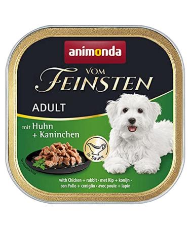 Animonda of the finest adult dog food wet food for adult dogs with chicken + rabbits in sauce 22 x 150 g chicken + rabbits in sauce 150 g (22 pack) - Buy Online on GoSupps.com