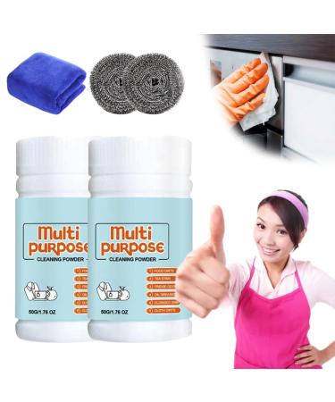 Multipurpose Cleaning Powder for Kitchen Multi-functional Kitchen Cleaning Powder Powerful Kitchen All-Purpose Powder Cleaner Powerful All Purpose Cleaning Powder (2Pcs)