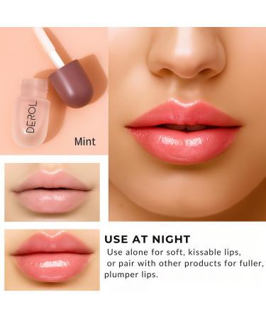 Lip Plumper Gloss Set Clear Hydrating Plumping Lip Gloss & Lip Volumizer for Fuller Smoother Lips Nourishing Lip Enhancer Serum for Women Day & Night Use - Buy Online on GoSupps.com
