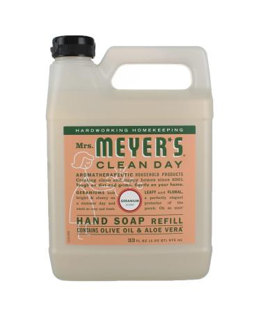 Mrs. Meyer's Geranium Hand Soap 33 fl oz - Liquid Refill - Buy Online on GoSupps.com