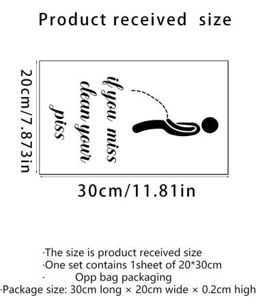 BJY Toilet Sticker Funny inIf You Miss Clean Your PissinSign Bathroom Toilet Decal Removable Self Adhesive Art Toilet Decal Creative DIY Toilet Lid Decals for Restroom Toilet Washroom (Black) - Buy Online on GoSupps.com