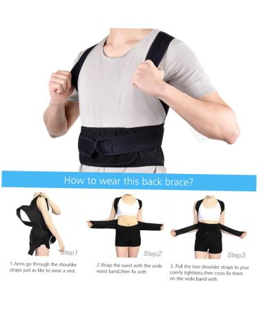 Buy Gatuida Lumbar Support Posture Brace for Men & Women - XXL Black Support Belt for Optimal Posture - Buy Online on GoSupps.com
