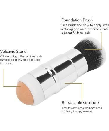 Qukaim Oil Absorbing Volcanic Face Roller 2 in 1 Face Oil Absorbing Roller Double Headed Foundation Brush Volcanic Stone Oil Control Roller Blue - Buy Online on GoSupps.com