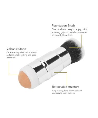 2 in 1 Volcanic Oil Control Face Roller - Absorbing Roller for Flawless Skin - Perfect Makeup Tool for Women and Girls (Coffee - Buy Online on GoSupps.com