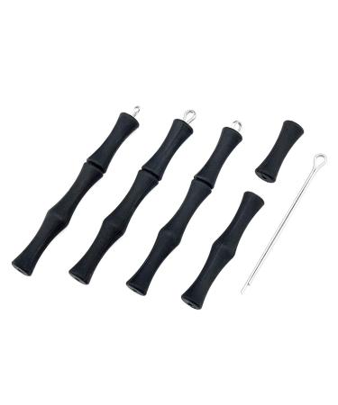 Archery Bowstring Finger Saver Guard Soft Silicone Finger Tab for Left and Right Hand 4 Balck