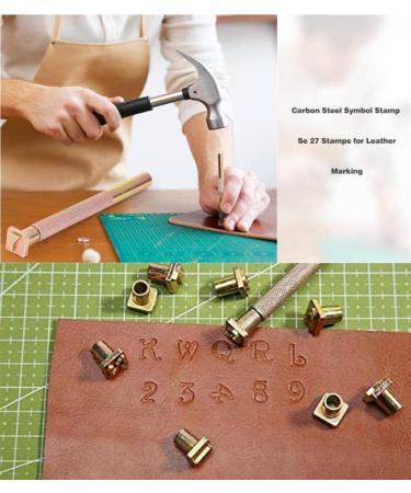 37-Piece Leather Stamping Tool Set - 26 Capital Letters & 10 Numbers Metal Stamp Kit - 3/8inch Alphabet Stamp Tools for Leather Art Craft - Buy Online on GoSupps.com