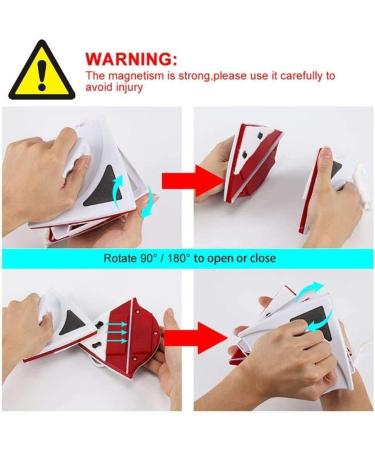 Double-Sided Magnetic Glass Wiper for Thick Double Glazed Windows - Efficient Window Cleaning Tool - Buy Online on GoSupps.com