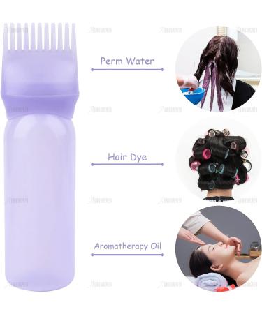 AUEAR 3 Pack Root Comb Applicator Bottle 6oz for Hair Color Dye - Salon Care Plastic Squeeze Bottle with Graduated Scale - 3 Pack Set - Buy Online on GoSupps.com