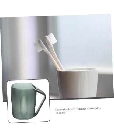 Zerodeko Toothpaste Organizer Set - Toothbrush Holder Travel Mug & Tube - Grey 8.2x10.5cm - International Shipping Available - Buy Online on GoSupps.com