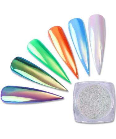 Holographic Nail Powder Holo Powder for Nails Nail Powder Rainbow Mirror Nail Powder Silver Gold Black Holo Manicure Nail Art Pigment Glitter Dust - Buy Online on GoSupps.com