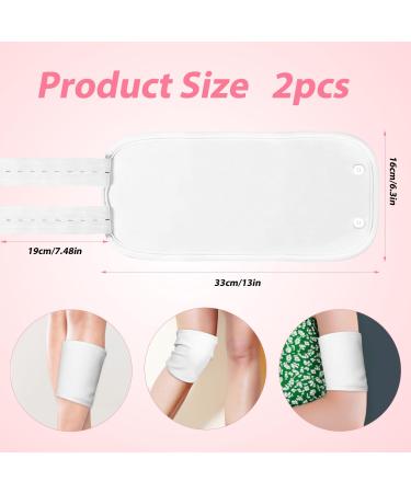 2 Pack Reusable Castor Oil Packs for Knees - Organic Cotton with Adjustable Rubber Band - Castor Oil Wrap for Pain Relief (White) - Buy Online on GoSupps.com