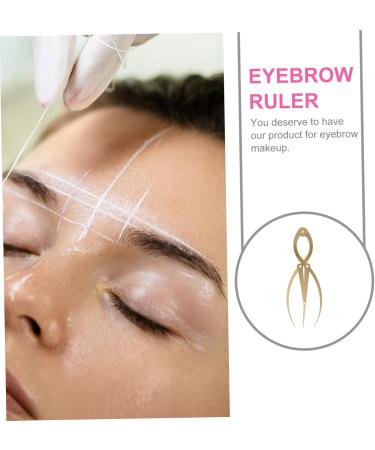 Angoily 1pc Eyebrow Positioning Ruler Microblading Eyebrows Kit Make up Kit Eyebrow Mapping Ruler Gold 16.5x5.4cm Golden - Buy Online on GoSupps.com