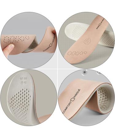 Shop Premium Pair Sports Insoles Leather Skin-Friendly Anti-Slip Shoe Pads for Men & Women | Plantar Support & Shock Absorption 28x9.4x0.5CM - Buy Online on GoSupps.com