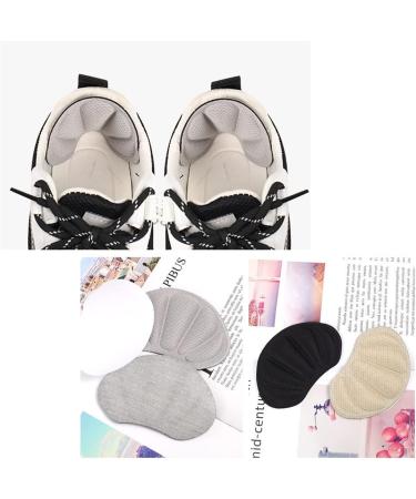 3 Pairs of Heel Cushions - Anti-Slip Pads for Men's & Women's Sports Shoes - Skin Color Black & Gray - Buy Online on GoSupps.com