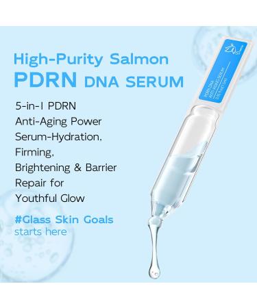 Salmon DNA PDRN Anti-Aging Serum 5000ppm Salmon Egg DNA Ampoule 2000ppm Collagen Glutathione Niacinamide & 6 Hyaluronic Acids Korean Skincare for Wrinkles & Radiance,0.05 fl.oz x 30e - Buy Online on GoSupps.com