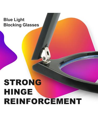 VISOONE Round Blue Light Blocking Glasses - Anti-Glare Square Eyewear for Gaming | Unisex Design for Men & Women - Buy Online on GoSupps.com