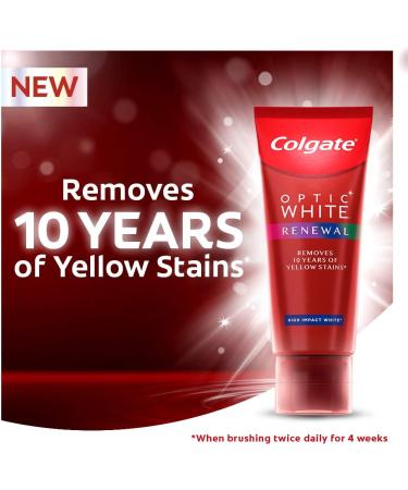 Colgate Optic White High Impact Whitening Toothpaste Minty Fresh Taste Enamel Safe Fluoride for Cavity Protection with Hydrogen Peroxide 70 mL Whitening 70 ml (Pack of 1) - Buy Online on GoSupps.com