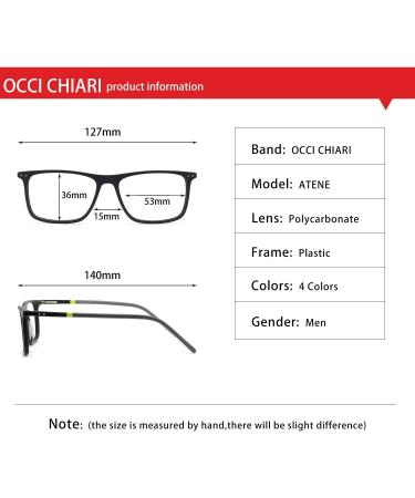 Shop OCCI CHIARI Blue Light Blocking Reading Glasses for Men | Stylish Computer Readers in Magnifications 1.0 to 3.5 - Buy Online on GoSupps.com