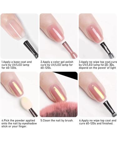 Magic Mermaid Chrome Nail Powder Set - Pearl Chrome Metallic Mirror Effect Pigment for Gel Polish Nail Art Decoration - Buy Online on GoSupps.com