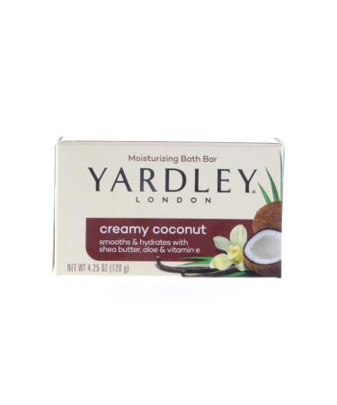 Yardley London Creamy Coconut Moisturizing Bath Bar 4.25 Ounce 2 Count (Pack of 4) Total 8 Bars Coconut 2 Count (Pack of 4)