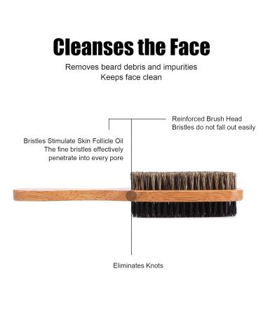 Sonew 3-Piece Wooden Beard Brush Set - Double-Sided Solid Wood Grooming with Pig Bristles for Perfect Beard Styling - International Shipping Available - Buy Online on GoSupps.com
