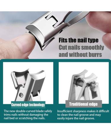 German Nail Clippers with Safety Lock for Men 2024 New Luxurious Ultra Sharp Nail Clippers for Thick Nails Stainless Steel Wide Jaw Opening No Splash Fingernail Cutters with Catcher File (Colorful) - Buy Online on GoSupps.com