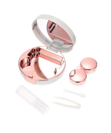 Gatuida Tweezers 1 Set Box Contact Lens Case White Travel Storage Household Products Plastic Container
