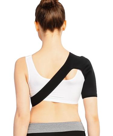 Shoulder Brace Sleeve Wrap for Pain Relief & Support - Fits Left & Right Arm Men & Women - Compression Shoulder Stability & Recovery Brace - Buy Online on GoSupps.com