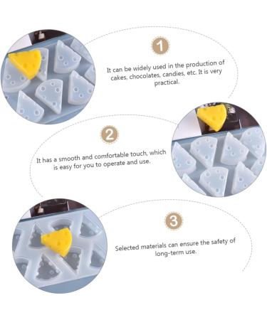 HOMSFOU 1pc Cheese Silicone Mold Cheese Silicone Baking Candy Silicone Molds for Candles Silicone Soap Ice Cream Mould Cheese Fondant Cheese Shape Baking White Silica Gel Mousse - Buy Online on GoSupps.com