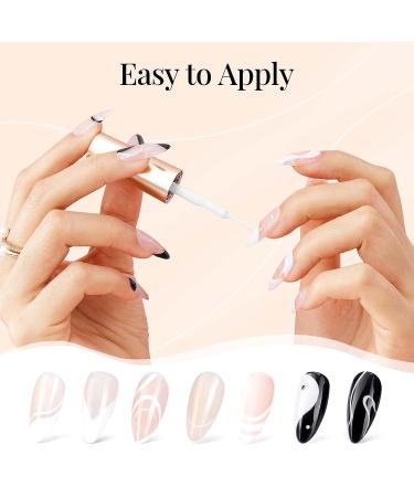 Beetles White Gel Nail Liner - 7ml Swirl Art Paint for French Manicure DIY - Buy Online on GoSupps.com