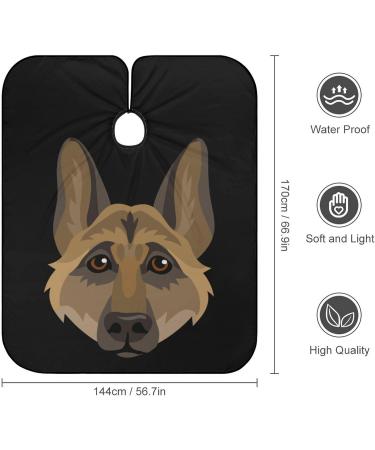 German Shepherd Dog Face Cutting Cape | Professional Hair Salon Apron with Snap Closure for Hairdressing - Buy Online on GoSupps.com