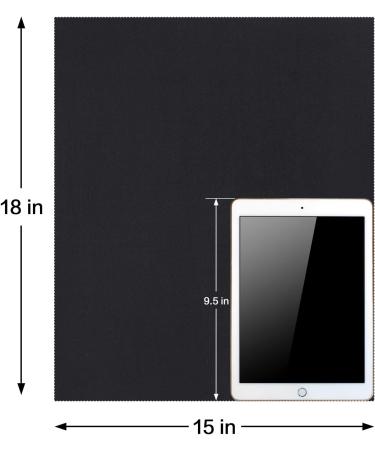 Computer Cleaning Cloth Microfiber Big Camera Lens Glasses Cleaner TV Laptop Pad Tablet Phone Electronics Screen Wipes (15x18  Black 4 Pack) 15x18 Black 4 Pack - Buy Online on GoSupps.com