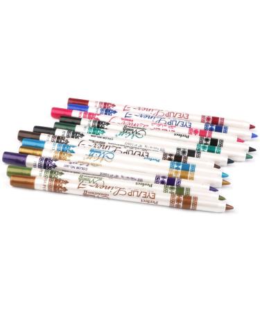 Jojomis 12 Pencil Pen Waterproof Eye-Liner for Eyes Makeup Beauty Comestic - Buy Online on GoSupps.com