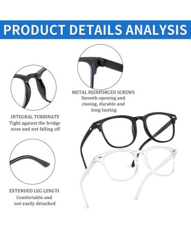 SCJJZ Blue Filter Glasses - 3 Pack Anti-Blue Light Flat Mirror for Eye Protection - International Shipping Available - Buy Online on GoSupps.com