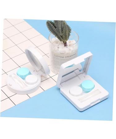 Solustrative Contact Lens Container & Case - Travel-Friendly Brick Design for Ophthalmic Set - Marble & White Mini Bracket Holder - Buy Online on GoSupps.com