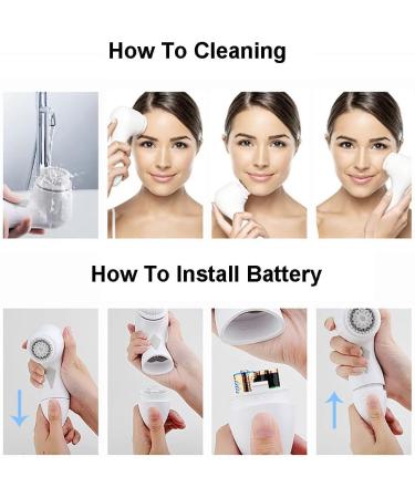 Electric Facial Cleansing Brush IPX6 Waterproof Facial cleansing tool Home 2 Speeds Electric Facial Scrubber for Women - Buy Online on GoSupps.com