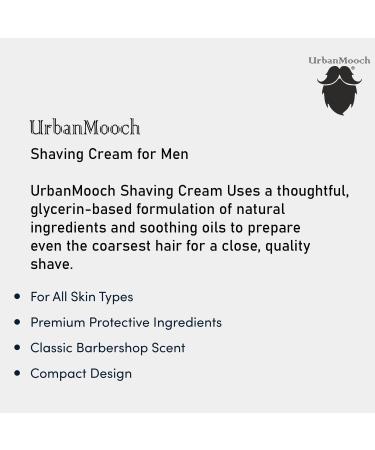 Urb anMooch Shaving Cream For Men With Shea Butter Aloe Vera And Coconut For Soft & Smooth Shave - 100 Gm | Made In India - Buy Online on GoSupps.com