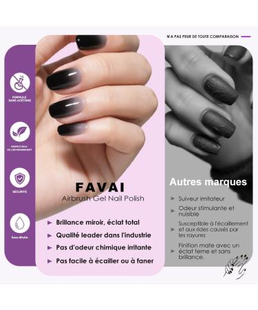 FAVAI Airbrush gel nail polish acetonefree airbrush gel polish UV with fine spray mist UV nail polish for nail gradient without dilution 15 ml nail art for DIY manicure HOT101 - Buy Online on GoSupps.com